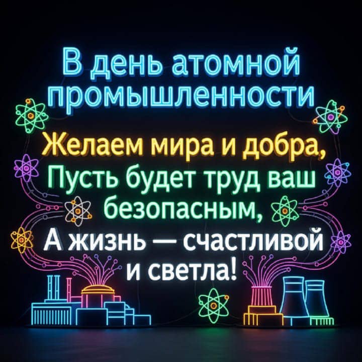 день атомной промышленности, открытка №24