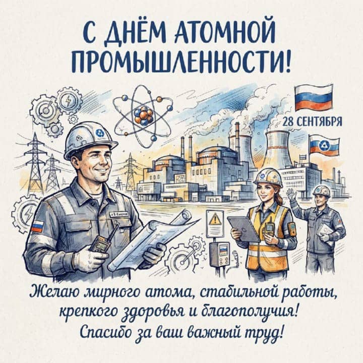 день атомной промышленности, открытка №30