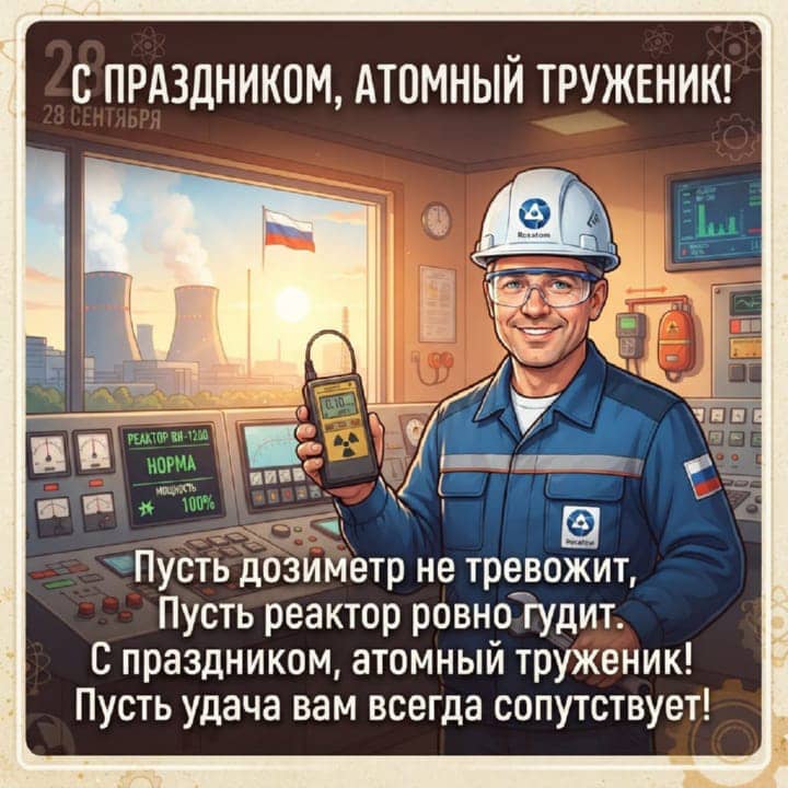 день атомной промышленности, открытка №32