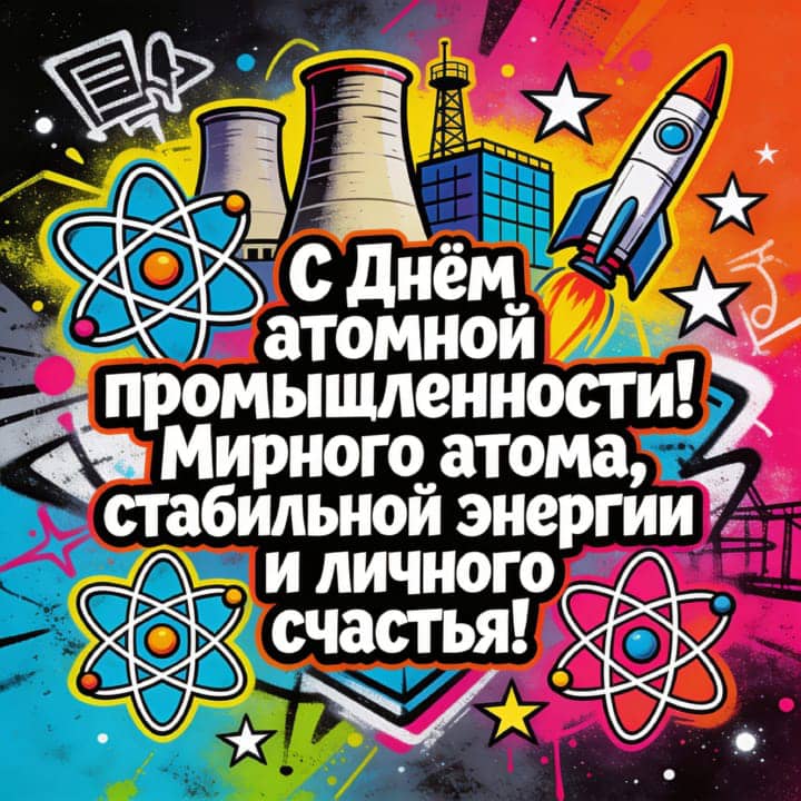день атомной промышленности, открытка №33