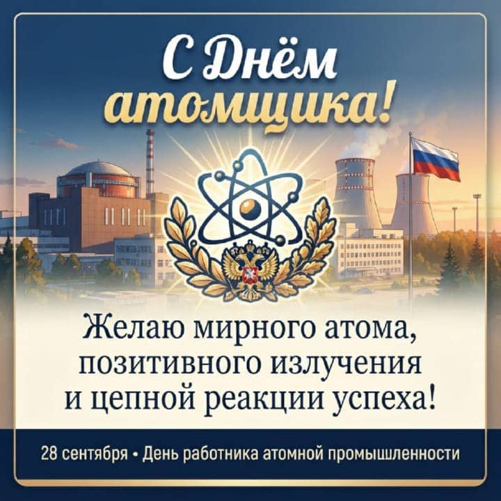 день атомной промышленности, открытка №6