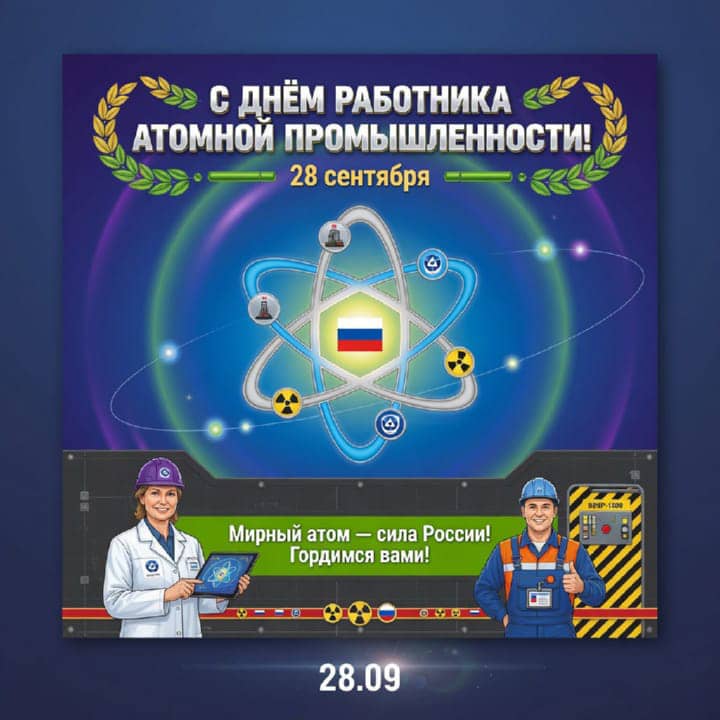 день атомной промышленности, открытка №8