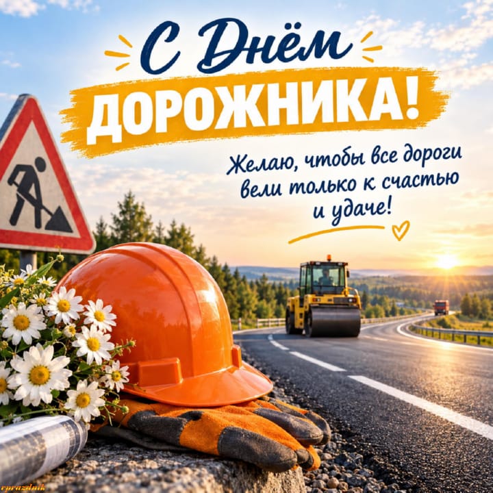 красивая открытка №1 с днем работников дорожного хозяйства
