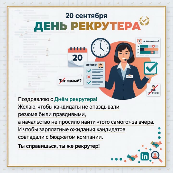 день рекрутера России, открытка №33