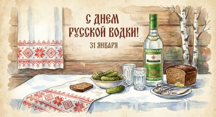 день рождения русской водки, открытка №15