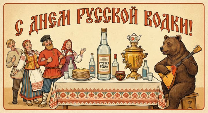 день рождения русской водки, открытка №19