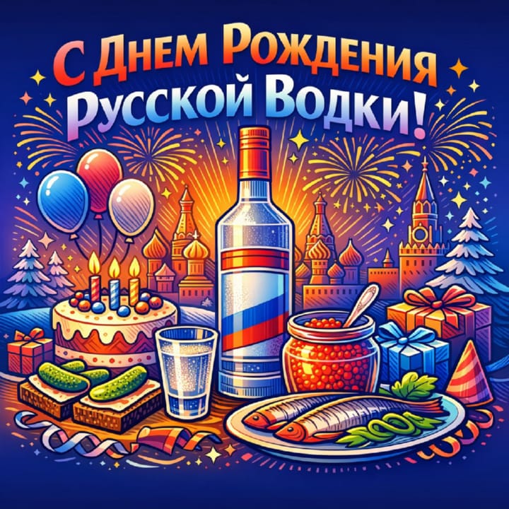 день рождения русской водки, открытка №2