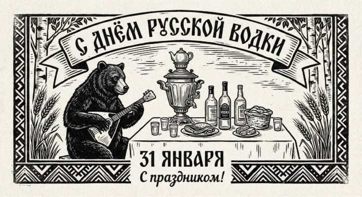 день рождения русской водки, открытка №20