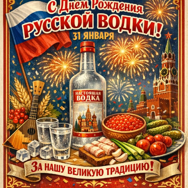 день рождения русской водки, открытка №24