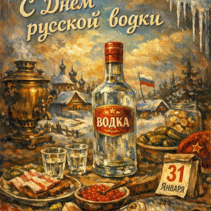 день рождения русской водки, открытка №26