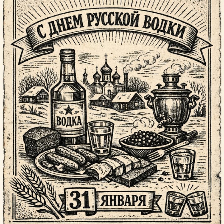 день рождения русской водки, открытка №27