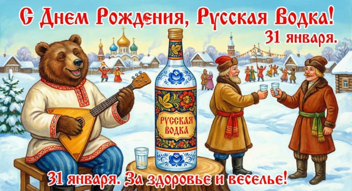 день рождения русской водки, открытка №29