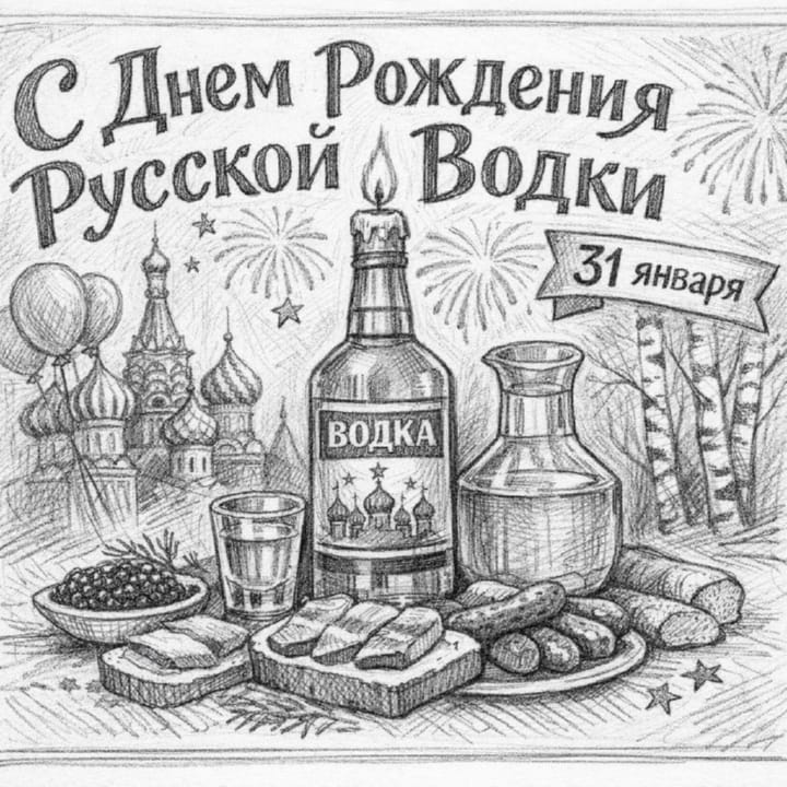 день рождения русской водки, открытка №7