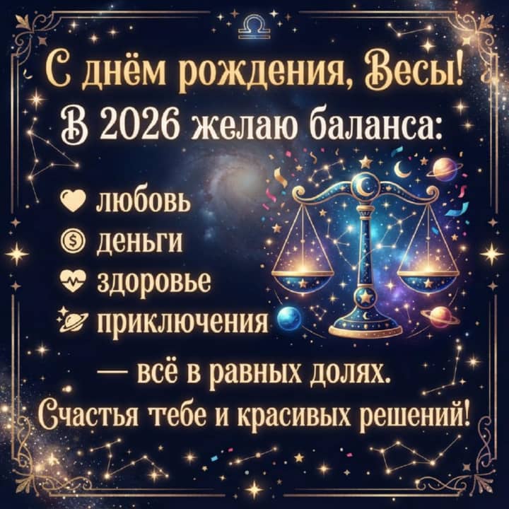 с днем рождения Весам, открытка №8