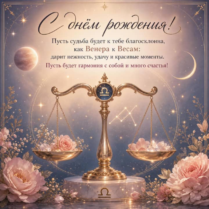 с днем рождения Весам, открытка №59