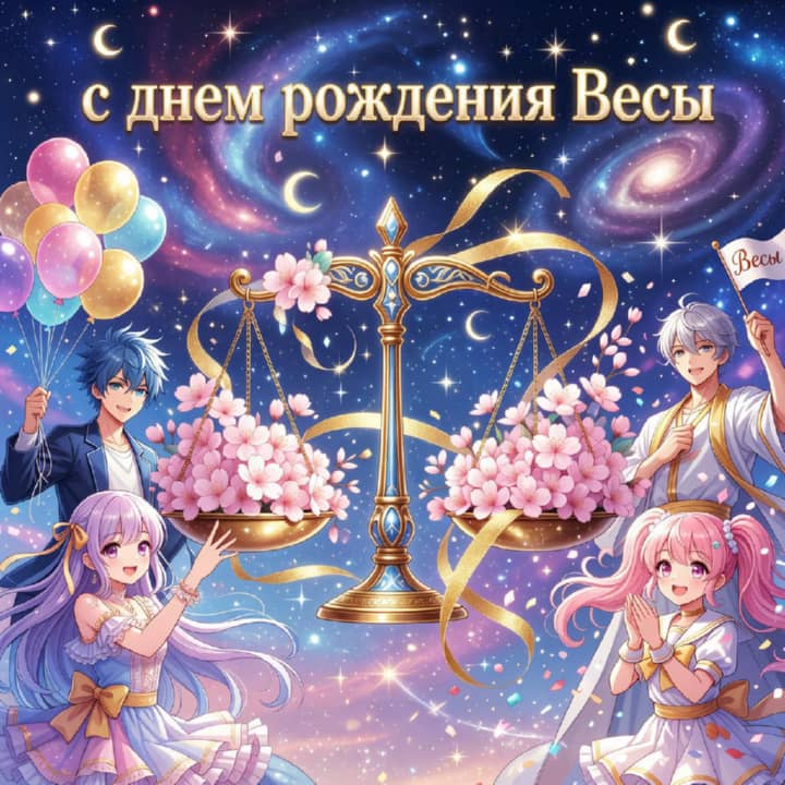 с днем рождения Весам, открытка №60
