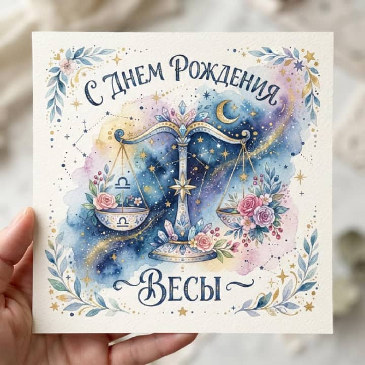 с днем рождения Весам, открытка №68