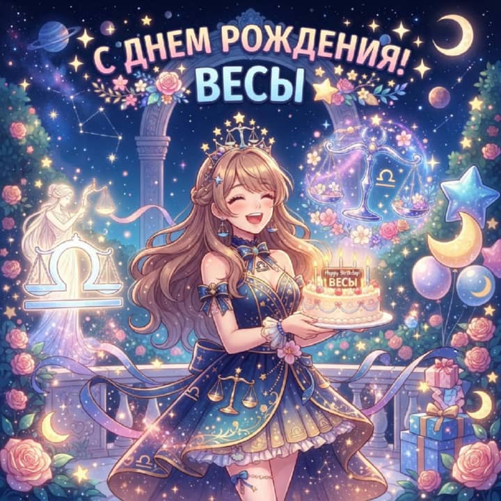 с днем рождения Весам, открытка №69