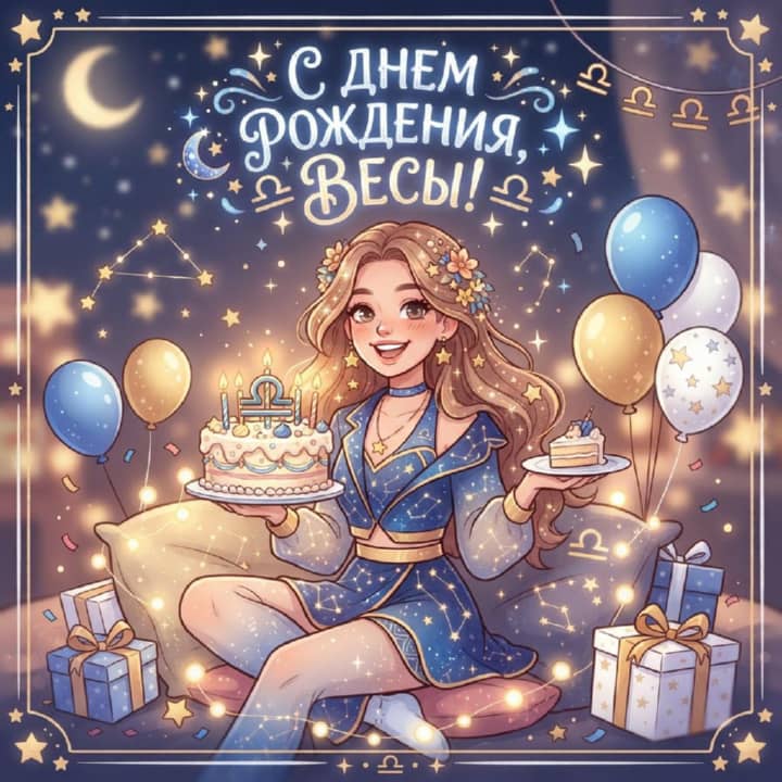 с днем рождения Весам, открытка №40