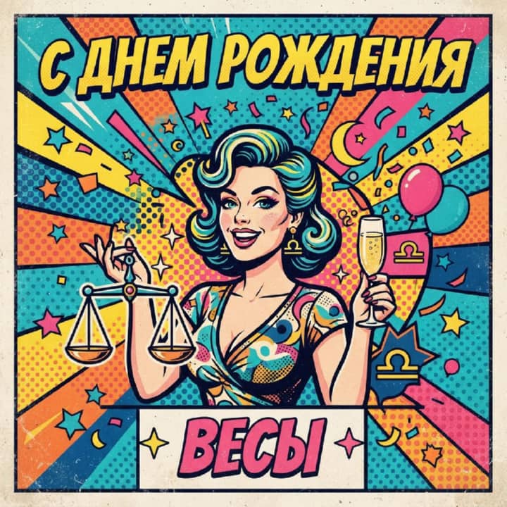 с днем рождения Весам, открытка №43