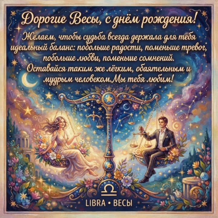 с днем рождения Весам, открытка №47