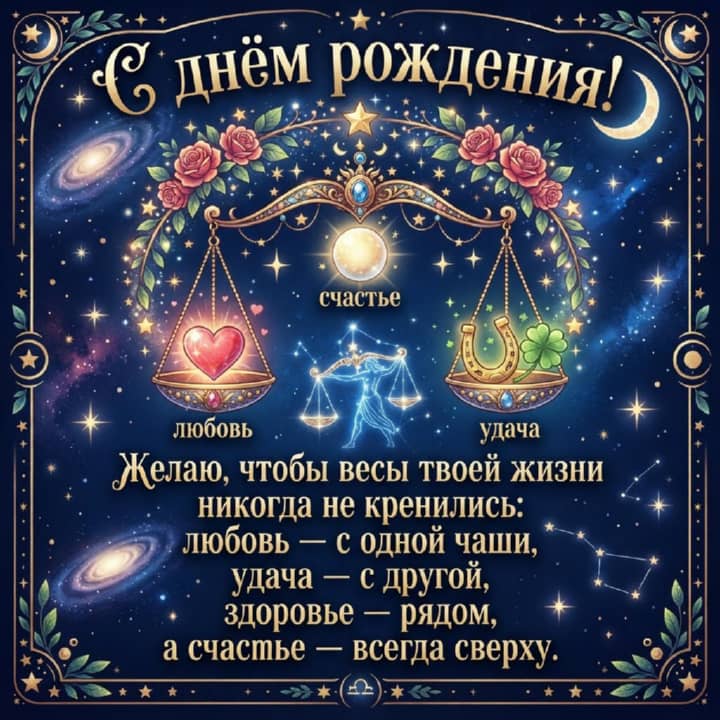 с днем рождения Весам, открытка №49
