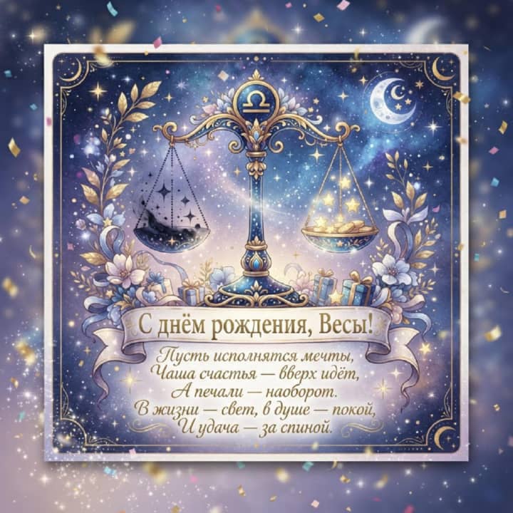 с днем рождения Весам, открытка №52