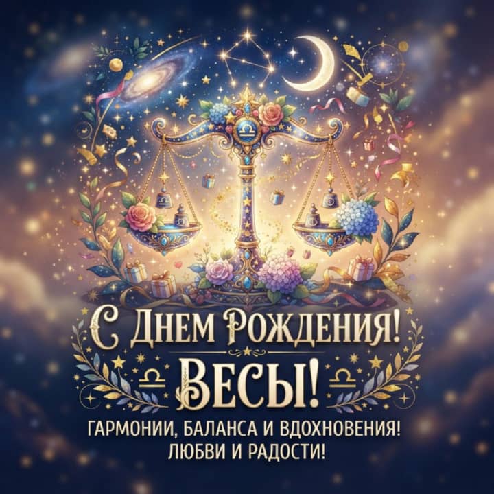 с днем рождения Весам, открытка №56