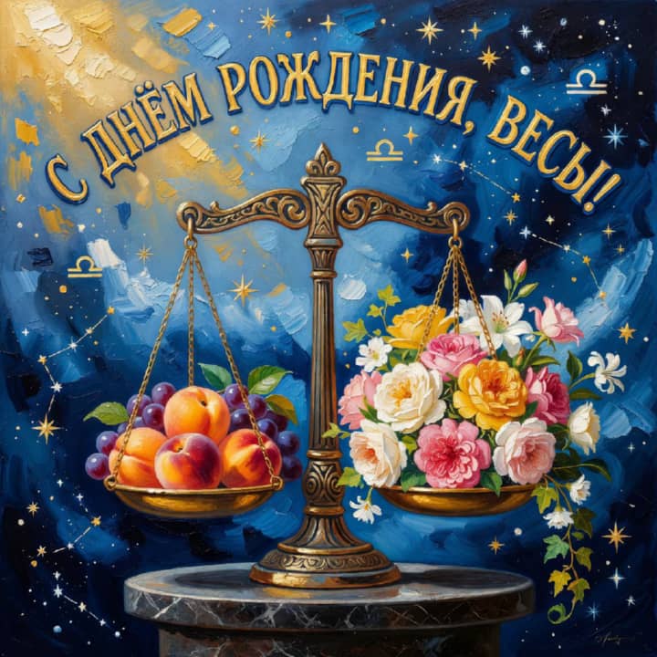 с днем рождения Весам, открытка №28
