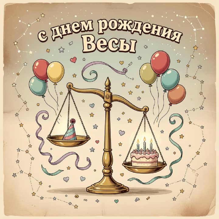 с днем рождения Весам, открытка №29