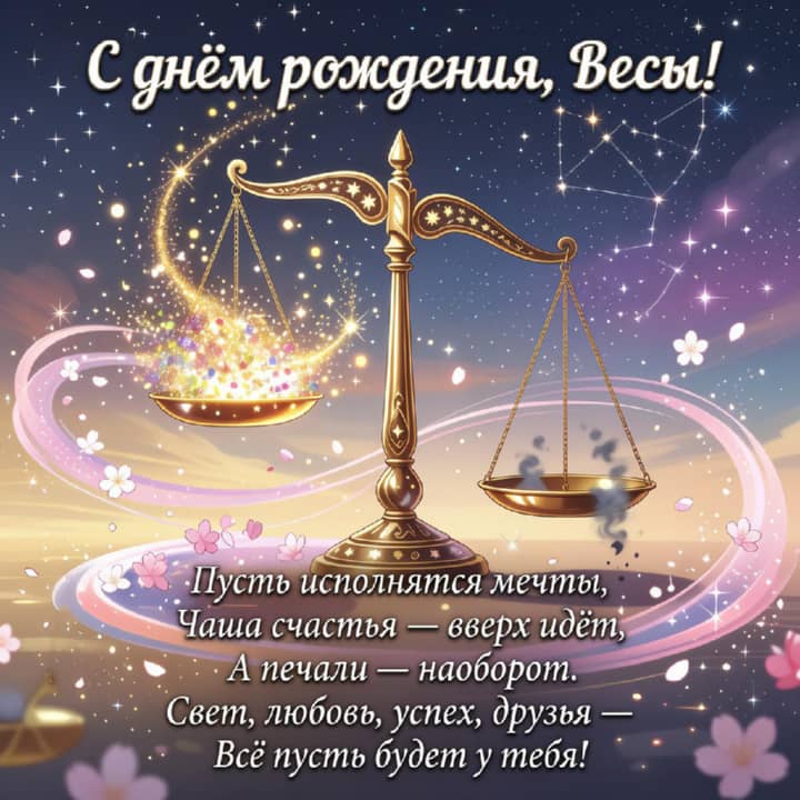с днем рождения Весам, открытка №37