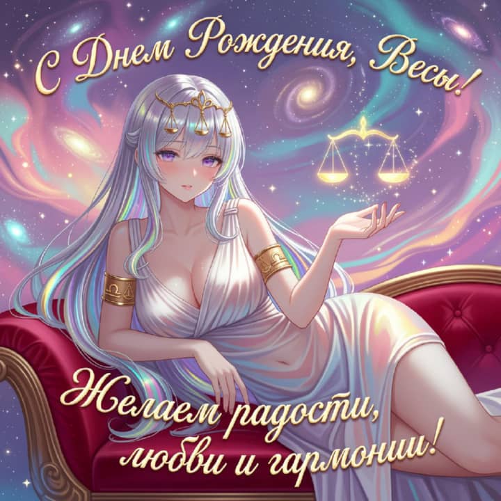 с днем рождения Весам, открытка №19