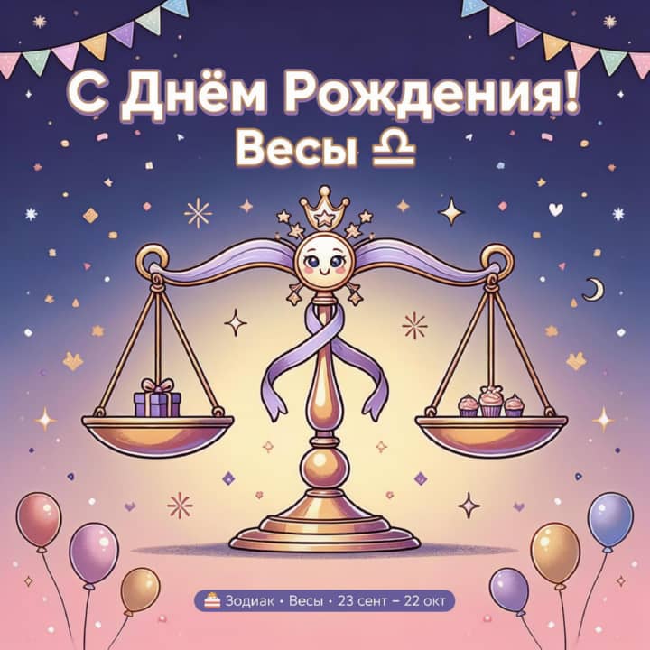 с днем рождения Весам, открытка №23