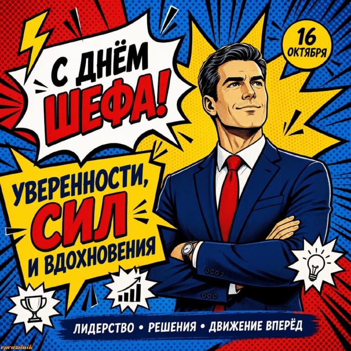 красивая открытка №2 с днем Шефа, днем Босса
