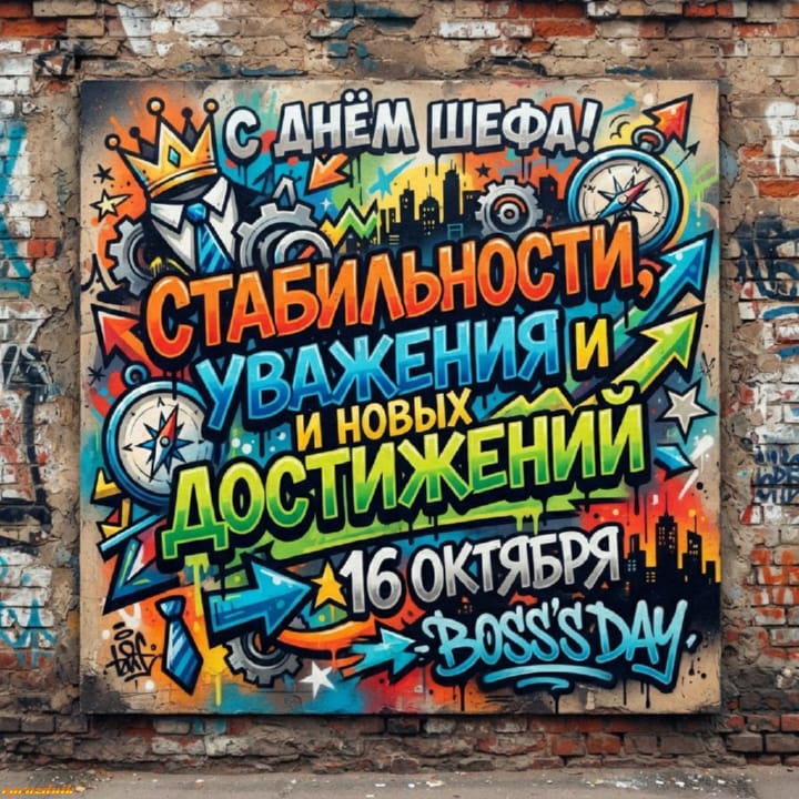 красивая открытка №8 с днем Шефа, днем Босса