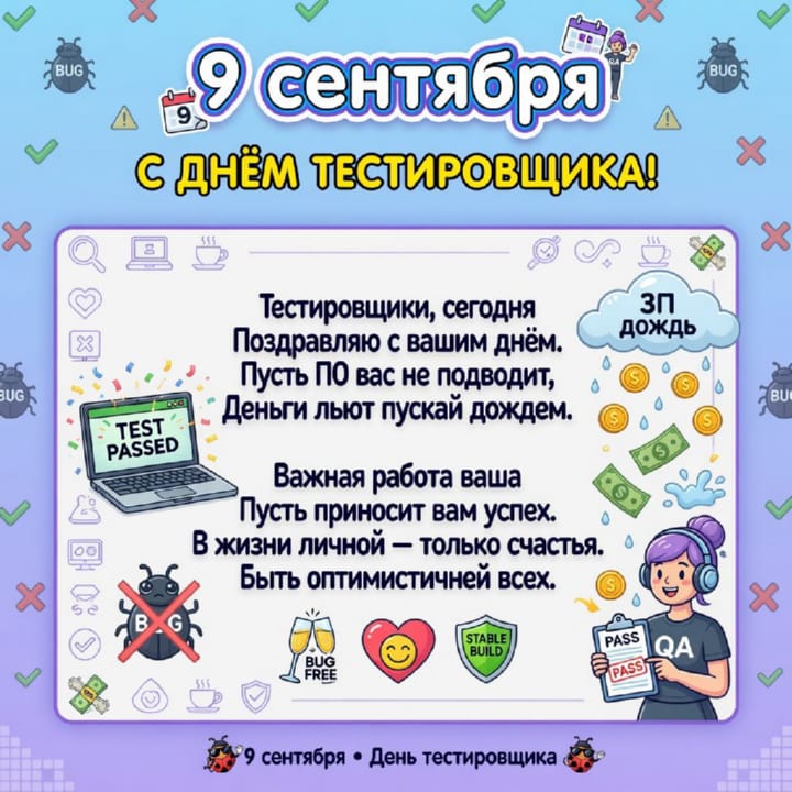 день тестировщика, открытка №26