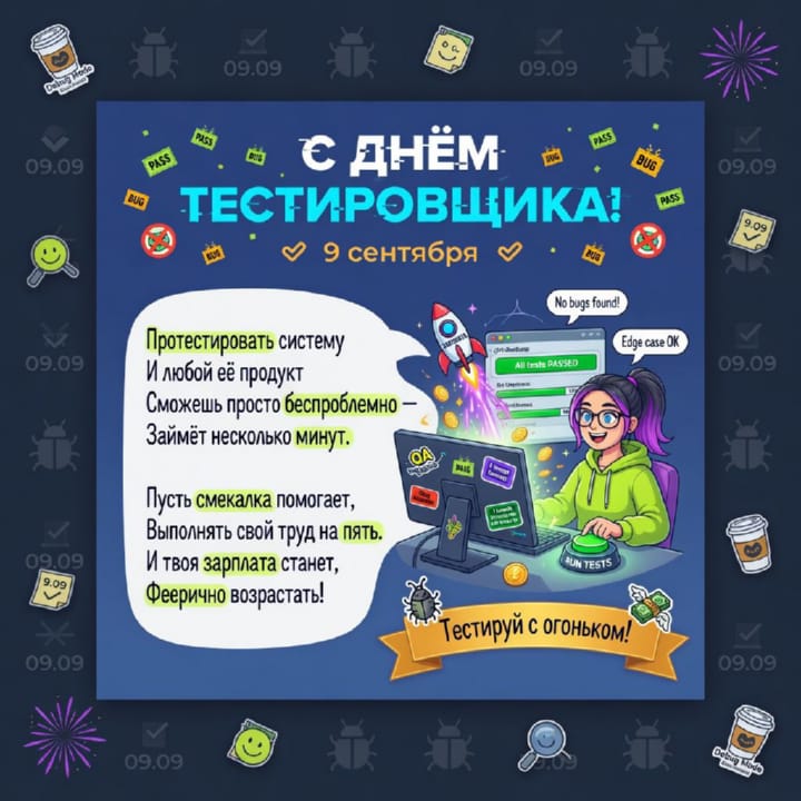день тестировщика, открытка №3