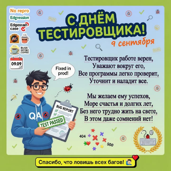 день тестировщика, открытка №40