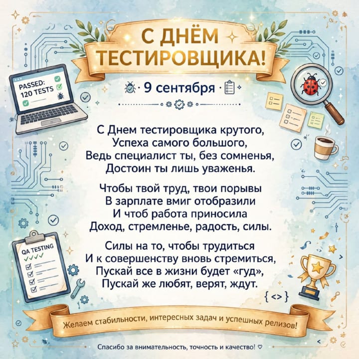 день тестировщика, открытка №58