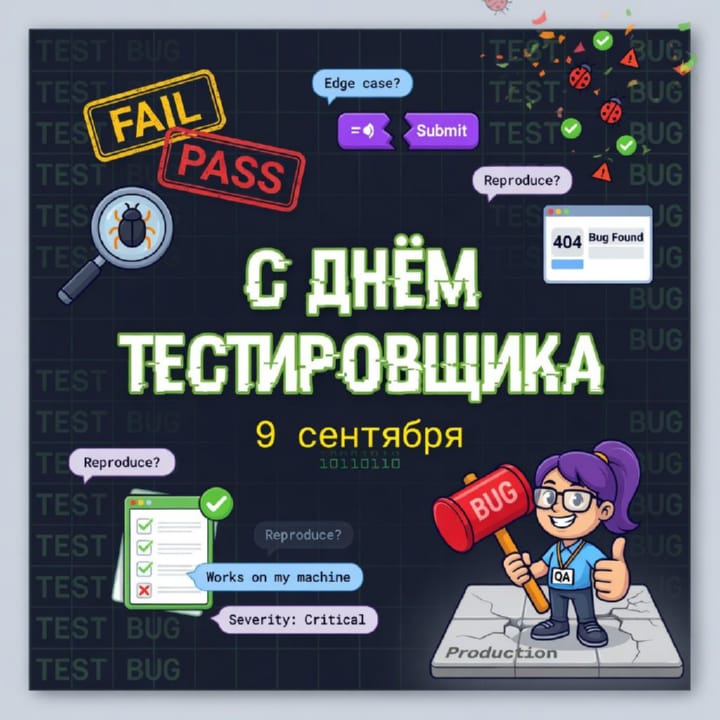 день тестировщика, открытка №64