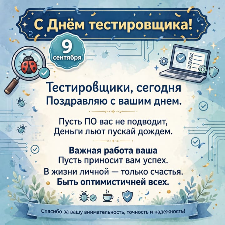 день тестировщика, открытка №69
