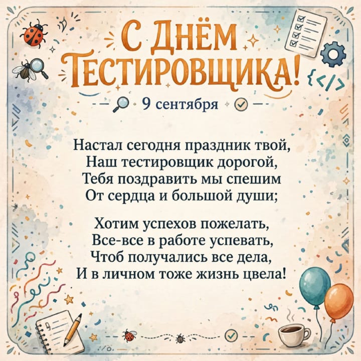 день тестировщика, открытка №9