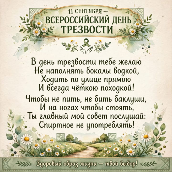 день трезвости, открытка №25