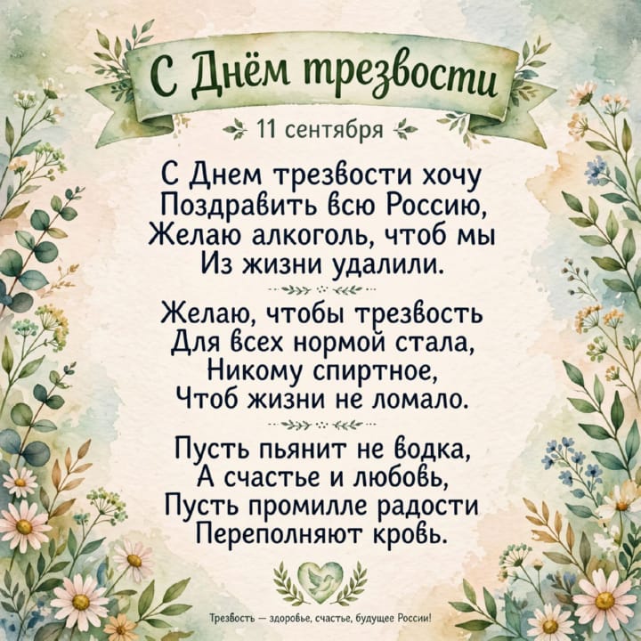 день трезвости, открытка №26
