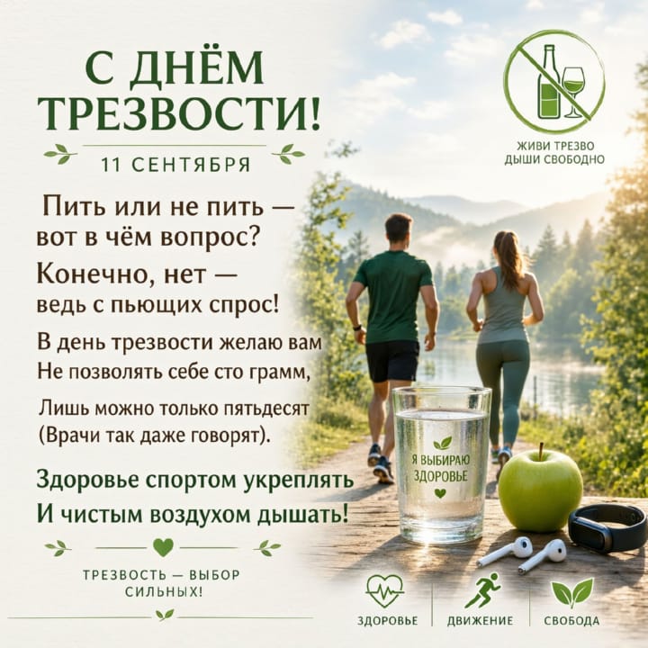 день трезвости, открытка №3