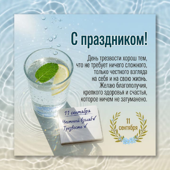 день трезвости, открытка №33