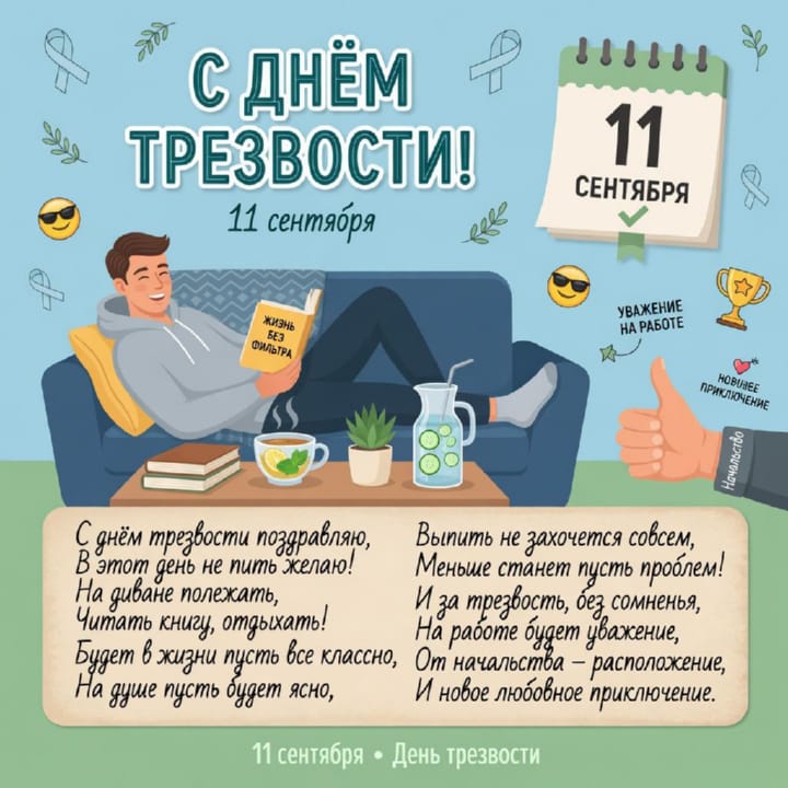 день трезвости, открытка №34