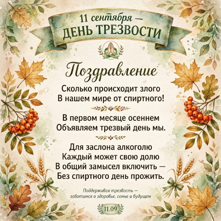 день трезвости, открытка №42