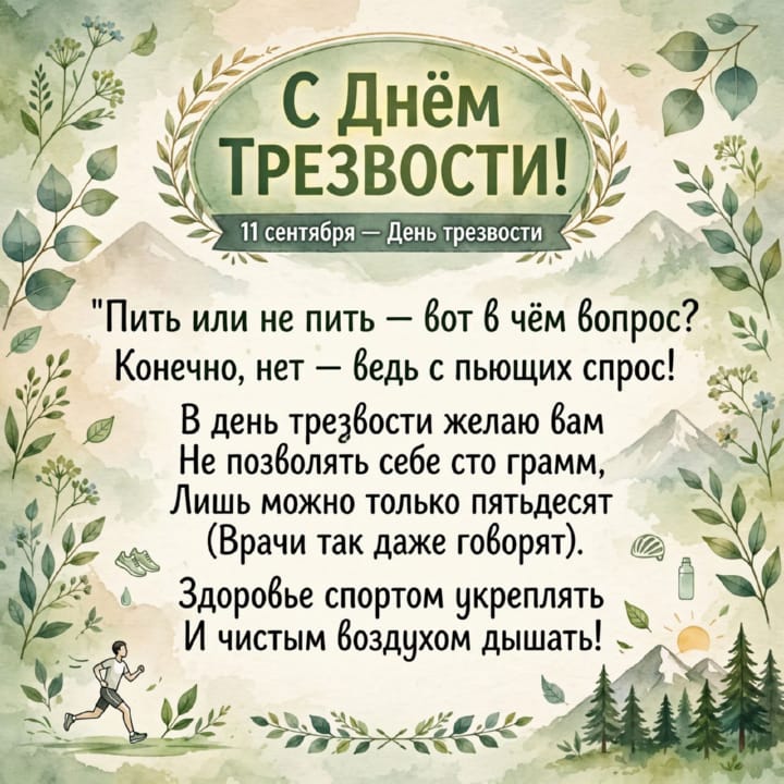 день трезвости, открытка №49