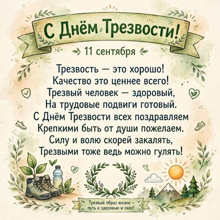 день трезвости, открытка №60